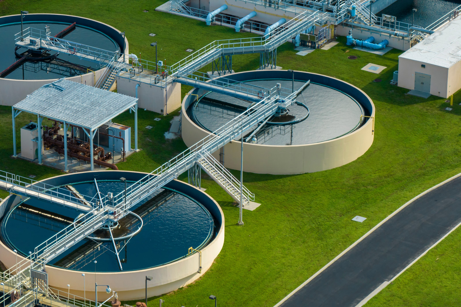 water treatment facility aerial view