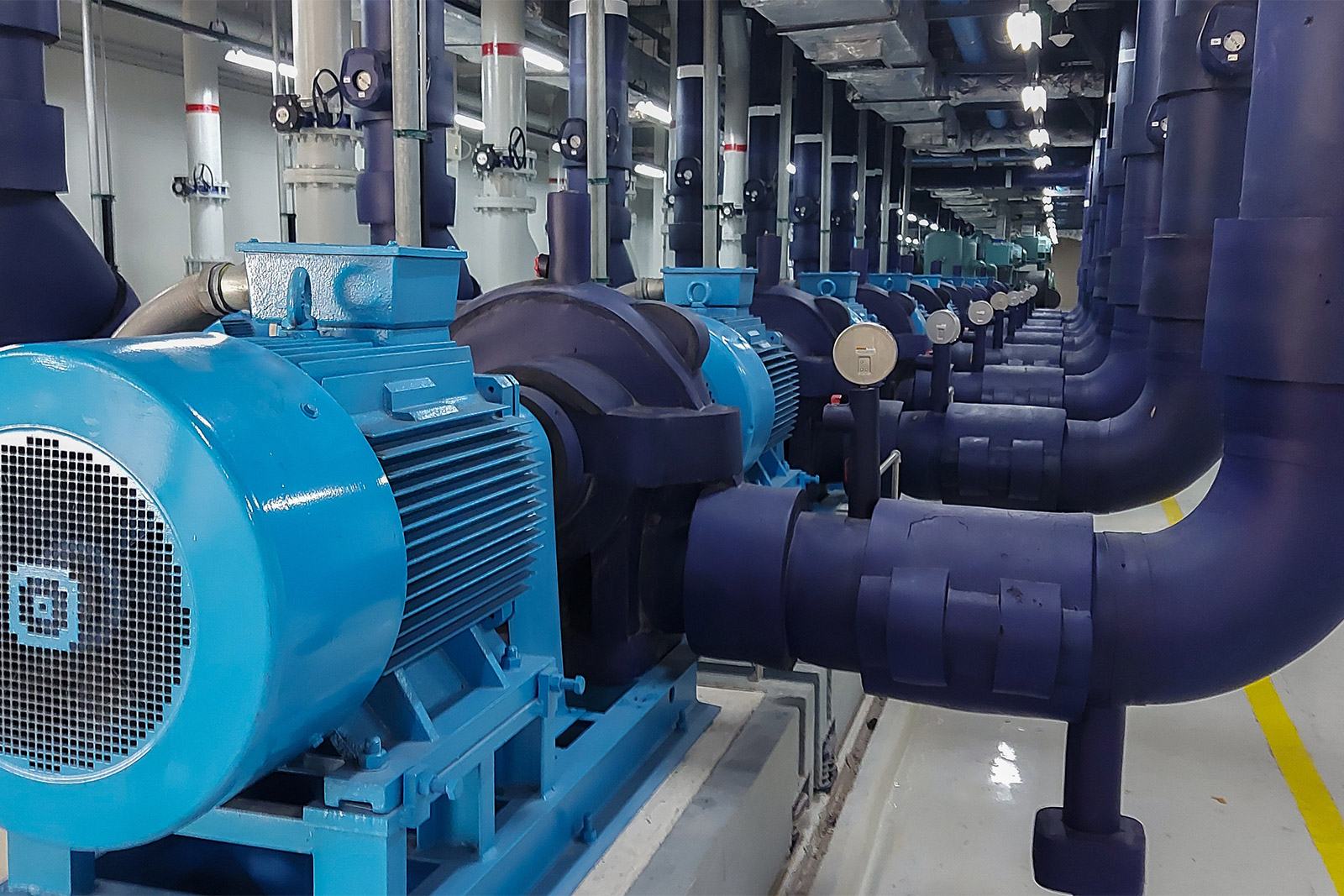 large industrial tubing and fan machine